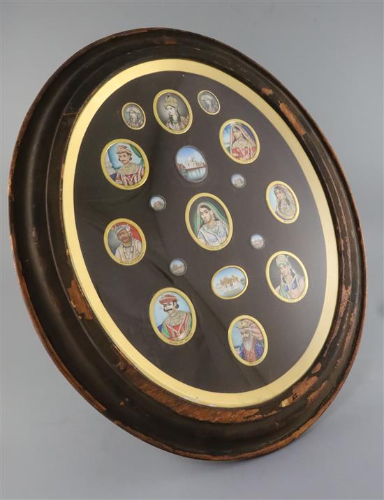 Late 19th century Indian School Nobles, temples and palaces